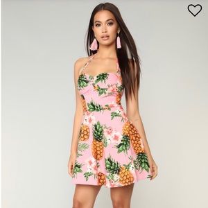 Fashion nova pineapple skater dress